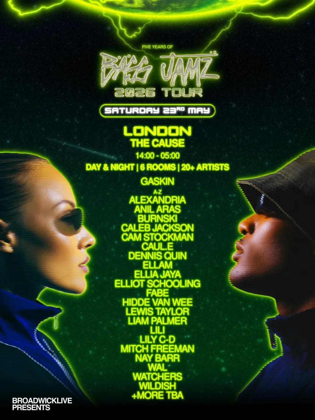 Gaskin presents Bass Jamz event poster