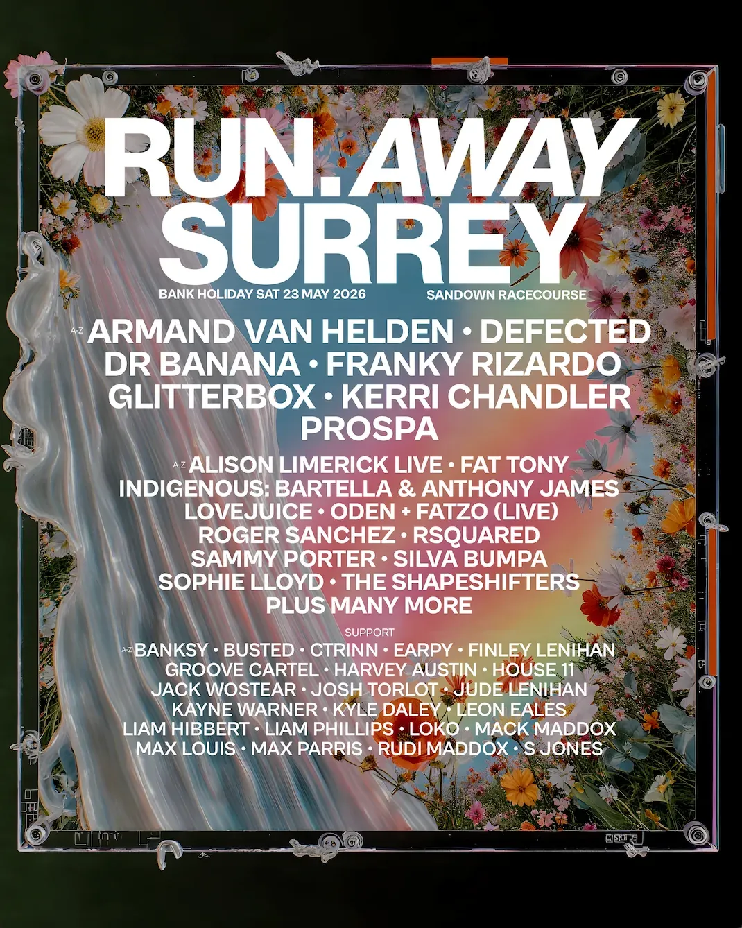 Run Away Festival Surrey - Bank Hol Sat 23 May event poster