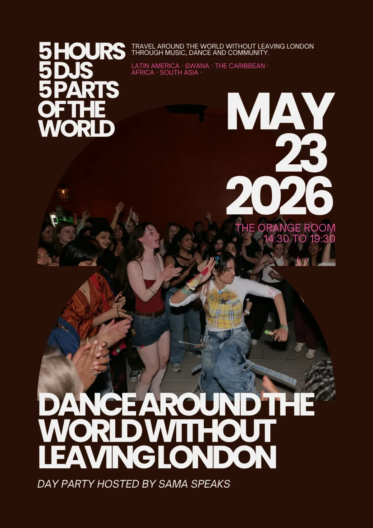 Dance Around the World Without Leaving London event poster