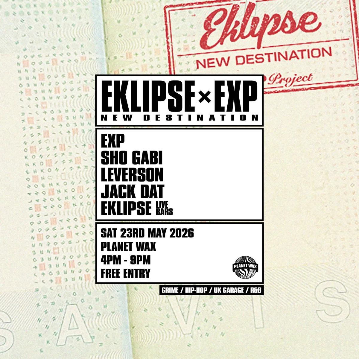 Eklipse x EXP: New Destination event poster