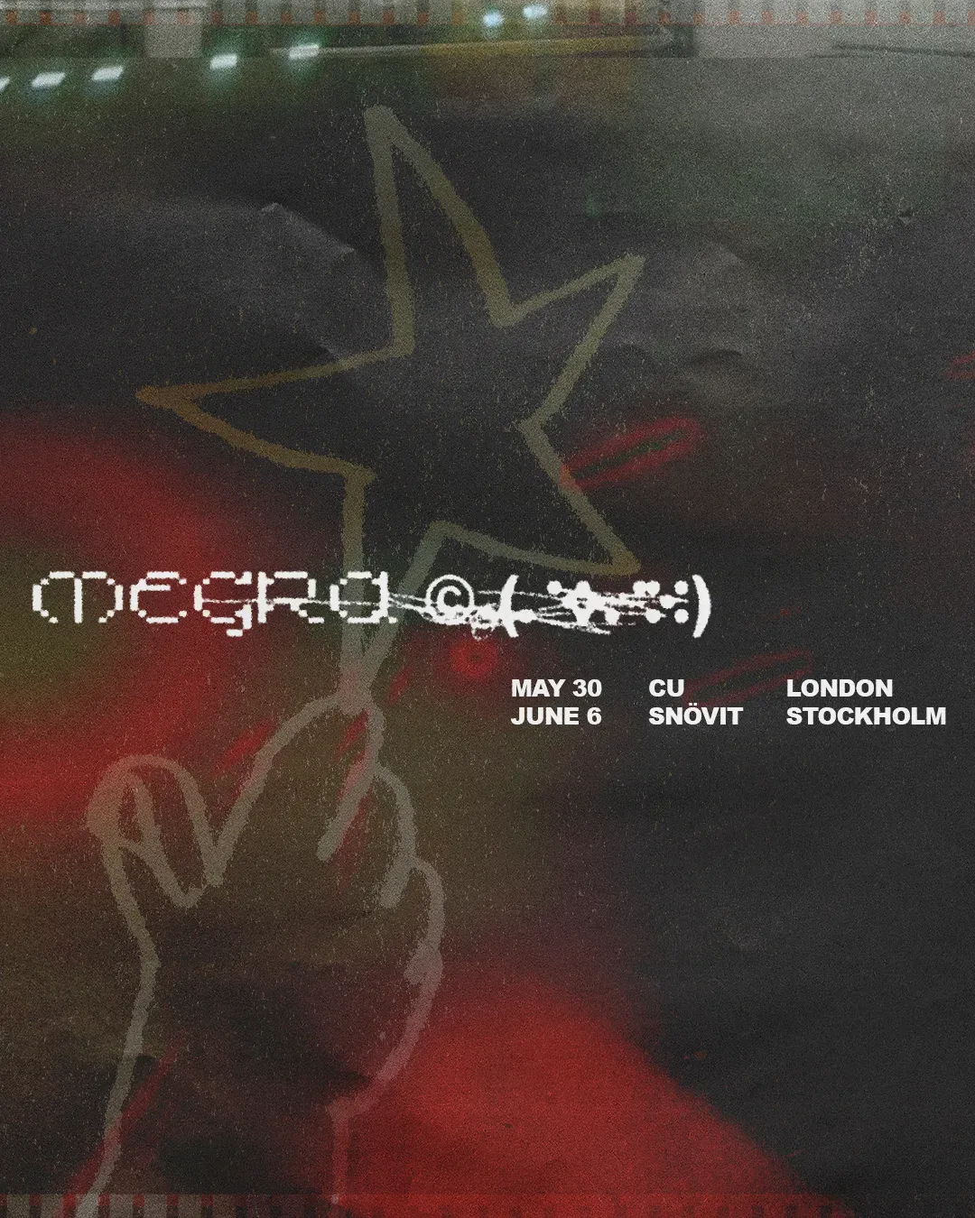 Megra - London event poster