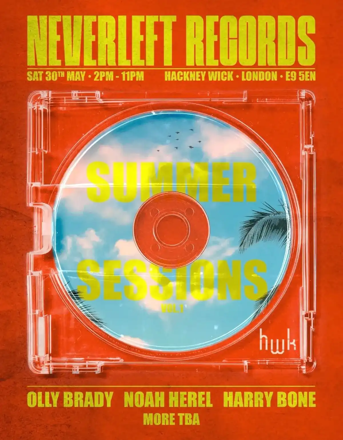 Neverleft Records - Summer Sessions (Vol 1) event poster