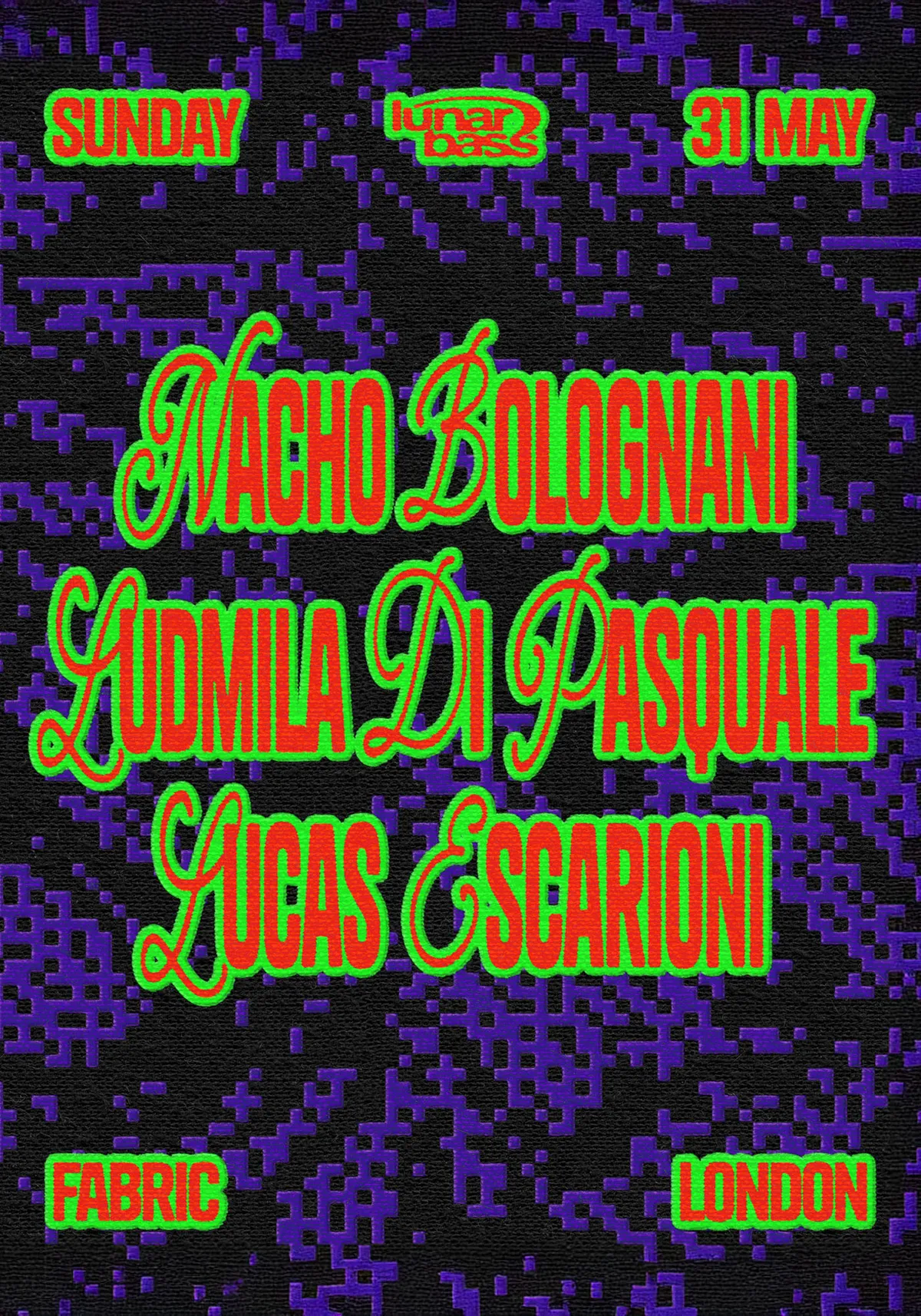 CAYA: Lunar Bass - Nacho Bolognani, Ludmila Di Pasquale, Lucas Escarioni event poster
