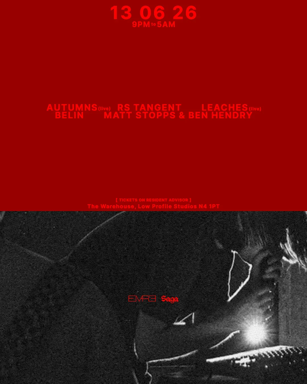 EMARE X SAGA SONICA event poster