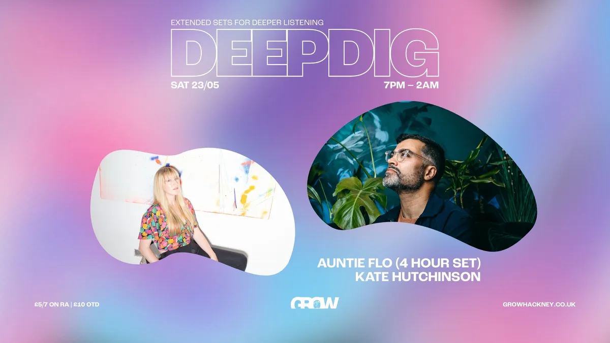 DeepDig: Auntie Flo (Extended Set) // Kate Hutchinson event poster