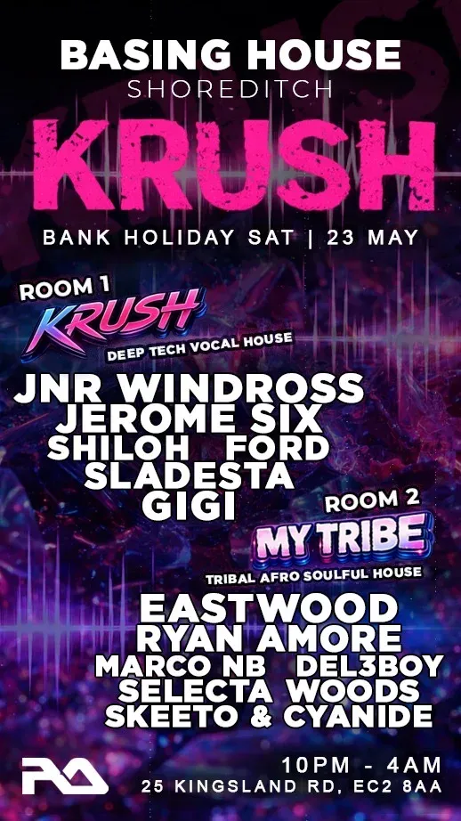 KRUSH event poster
