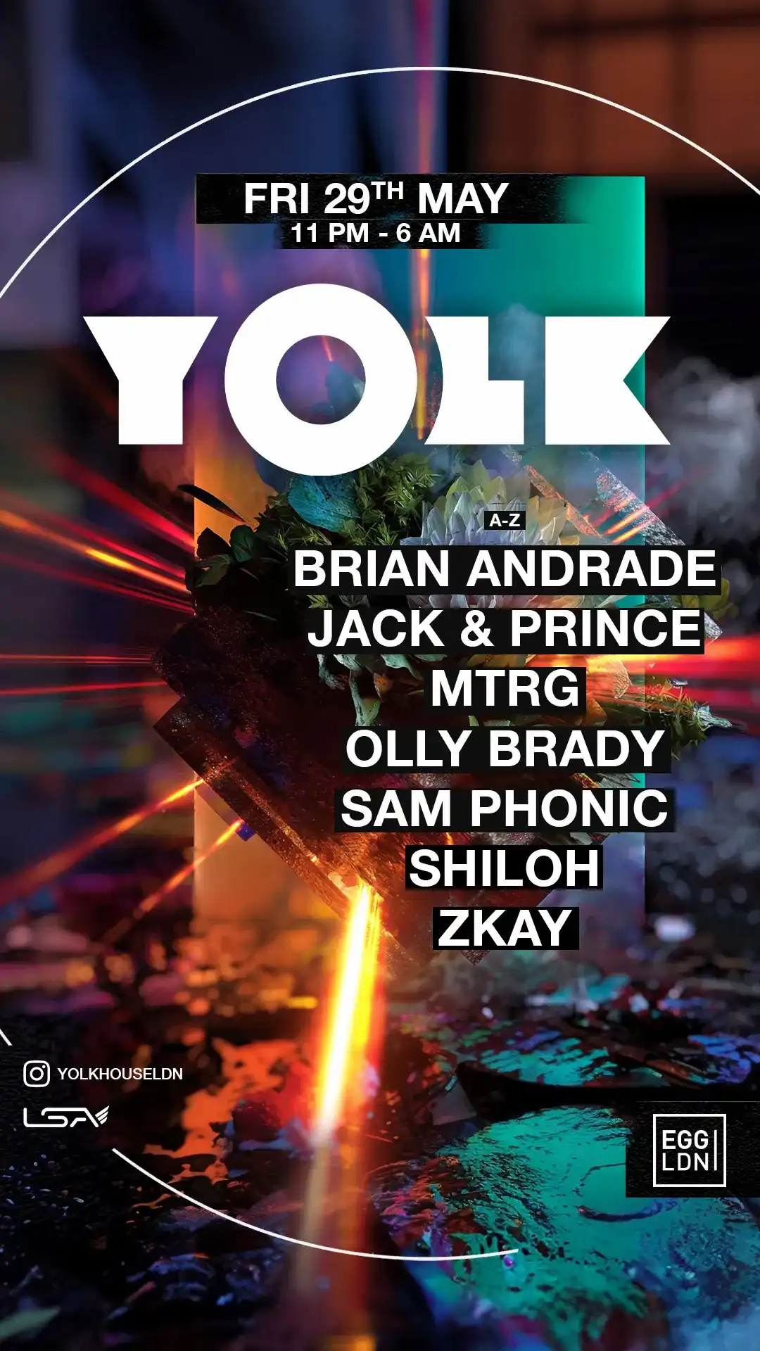YOLK: House & Tech-House at Egg LDN event poster