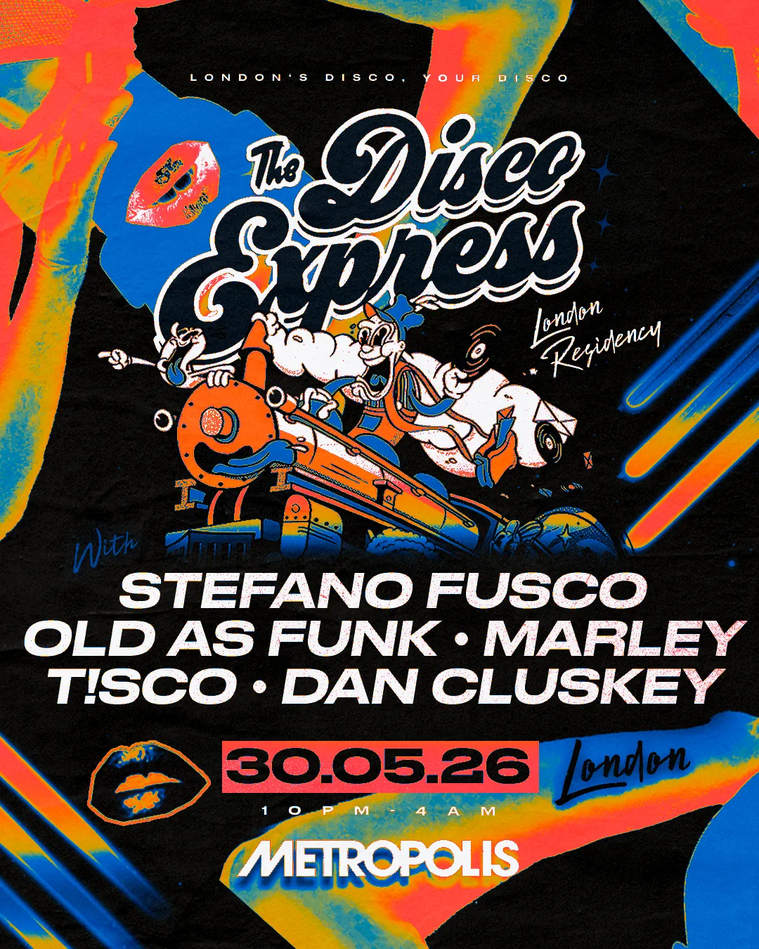 The Disco Express: Stefano Fusco, T!SCO, Munby, Old As Funk + more event poster