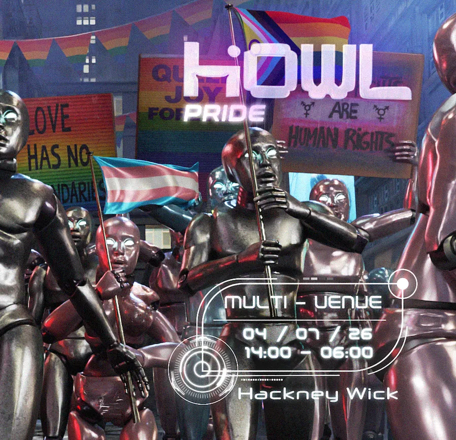 HOWL PRIDE Queer Festival event poster