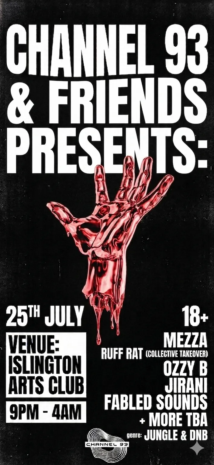 Channel 93 & Friends event poster