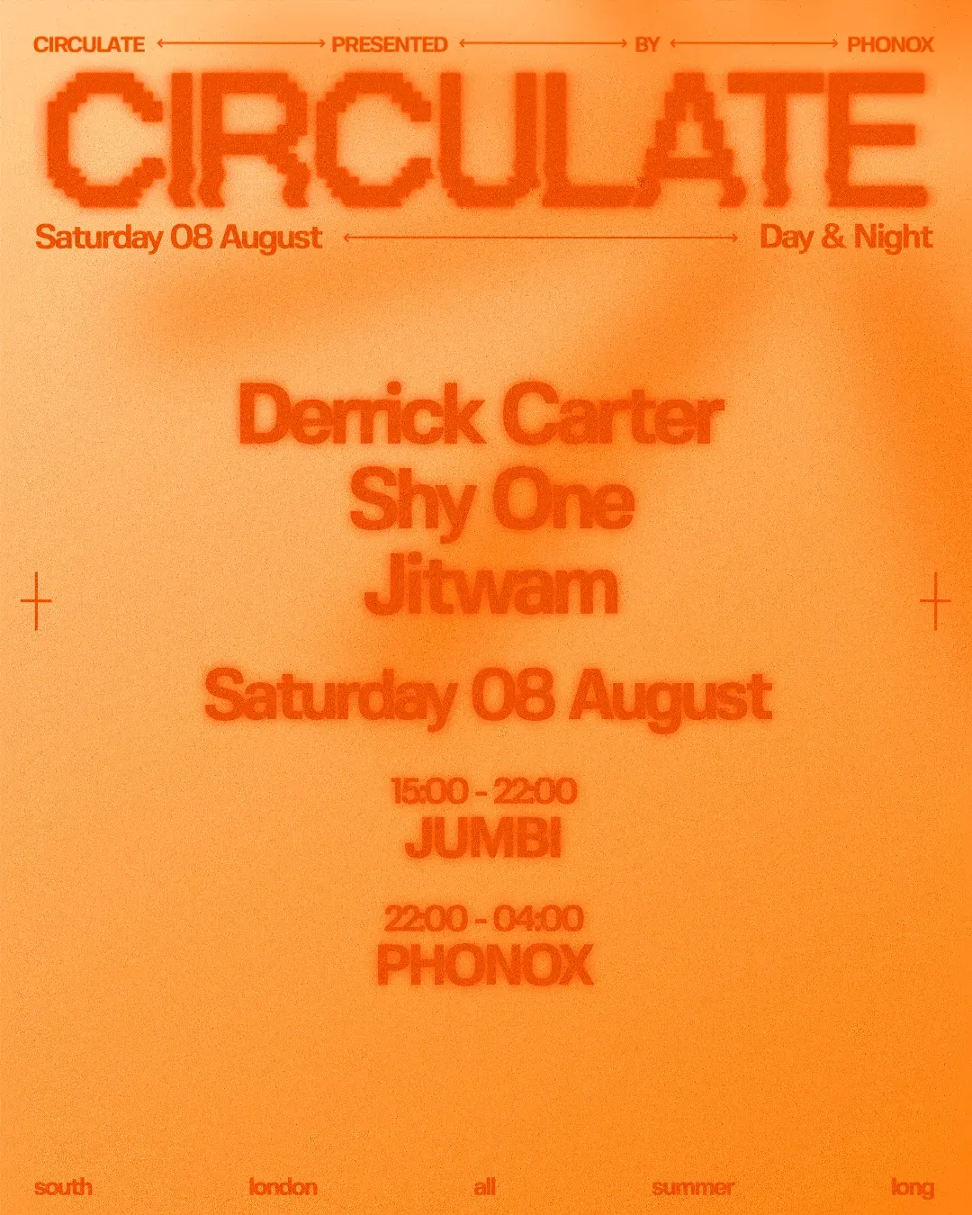 Jumbi Day Party: CIRCULATE with Shy One, Jitwam + Afterparty at Phonox event poster