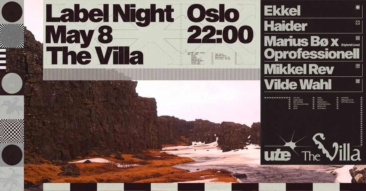 Ute.Rec Label Night / The Villa 19 years event poster