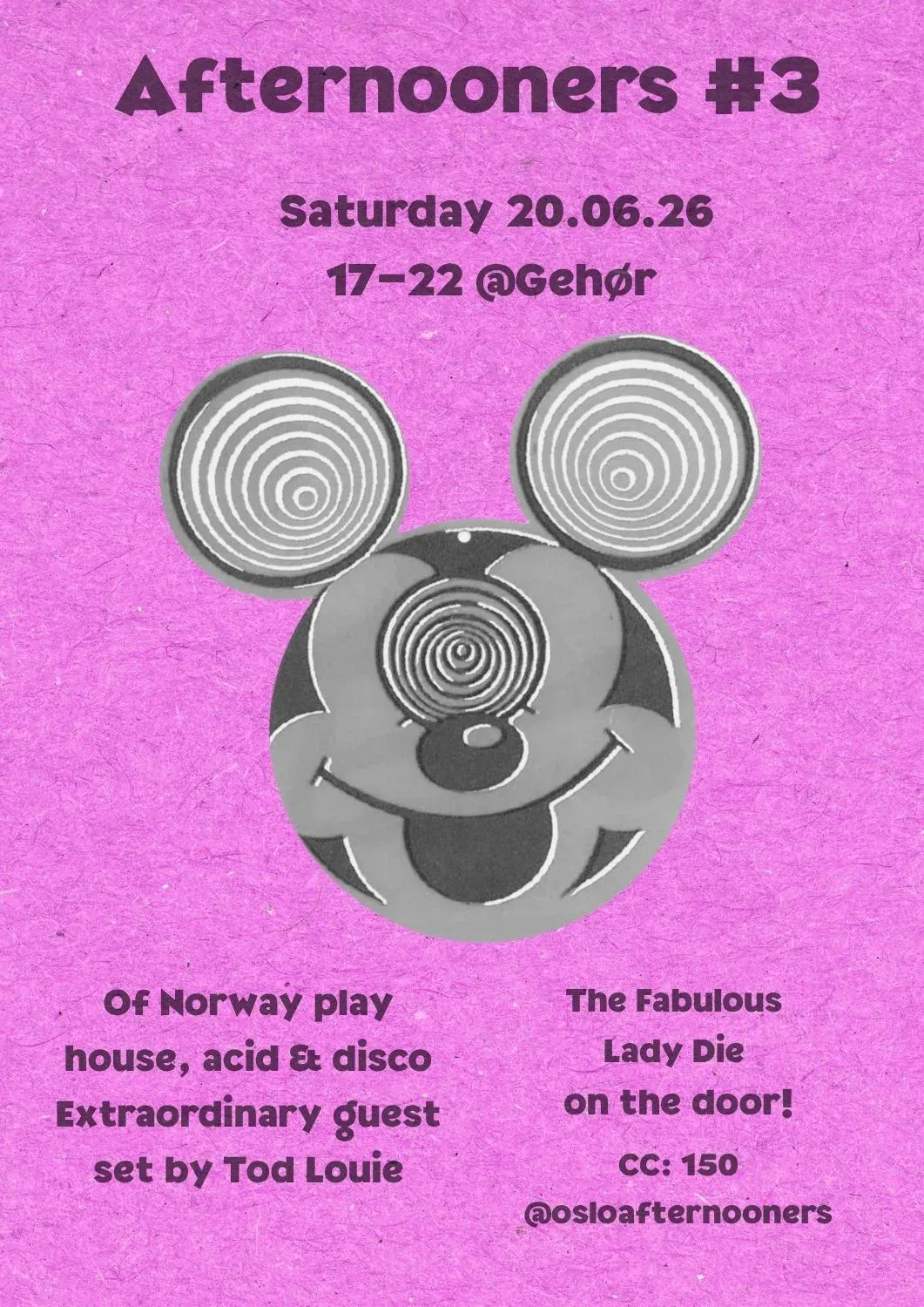 Afternooners #3 - with Of Norway (DJs) & special guest Tod Louie (Det Gode Selskap/Everysome) event poster