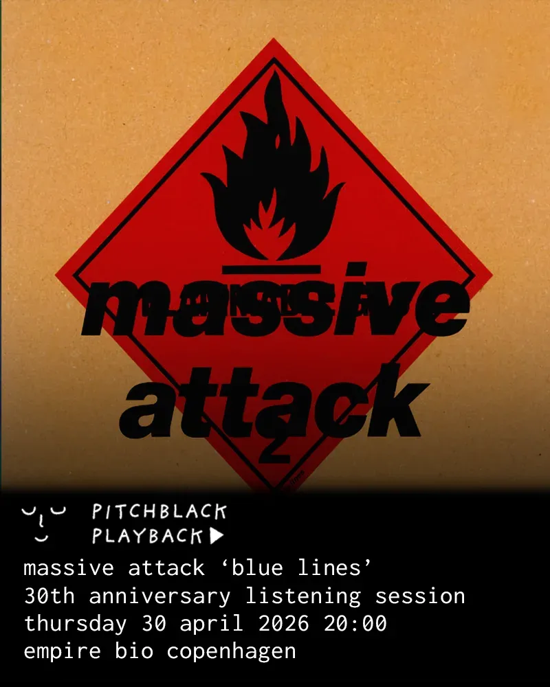 Pitchblack Playback: Massive Attack 'Blue Lines' 35th Anniversary event poster