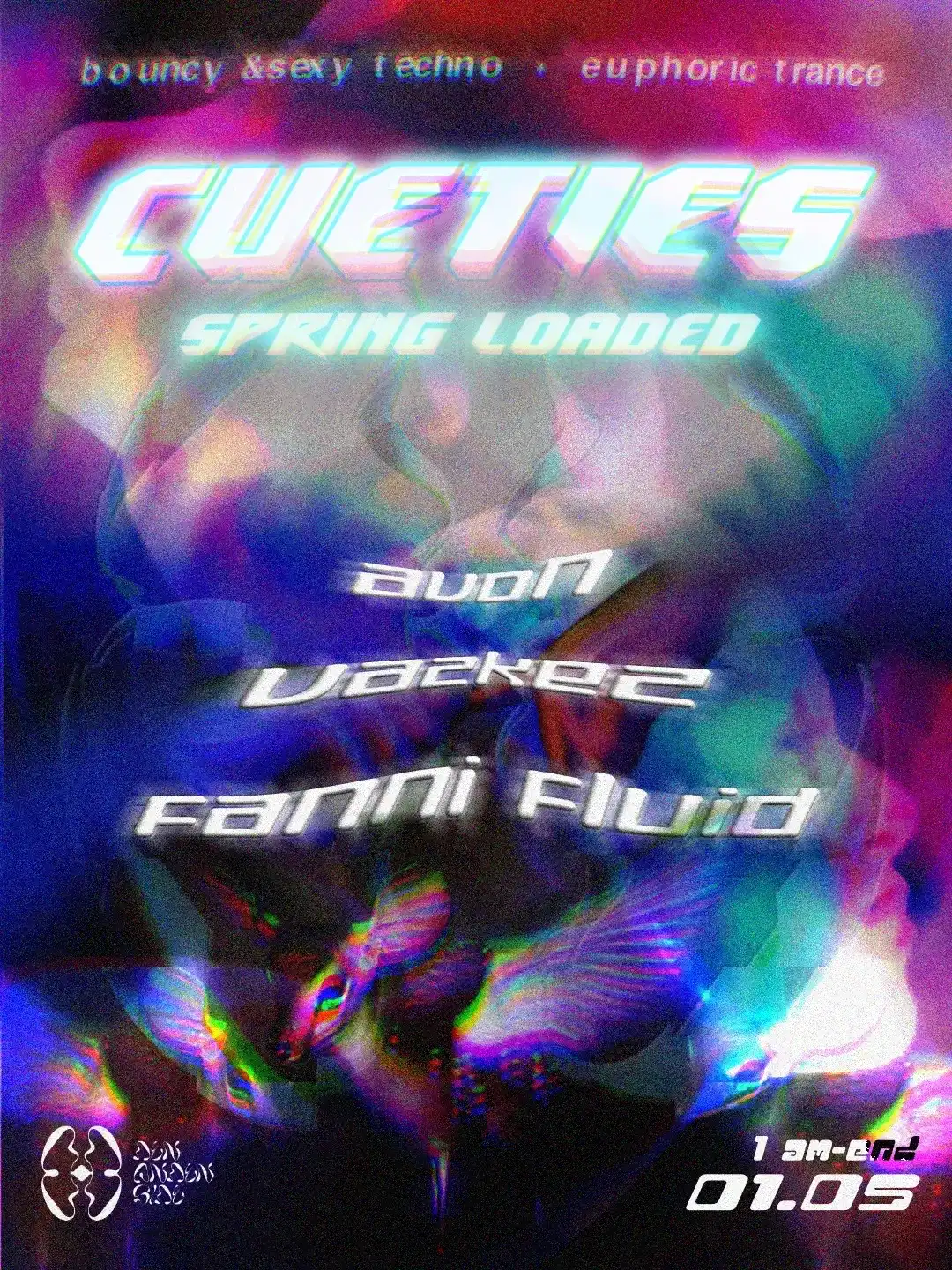 CUETIES: Spring Loaded at Den Anden Ende event poster