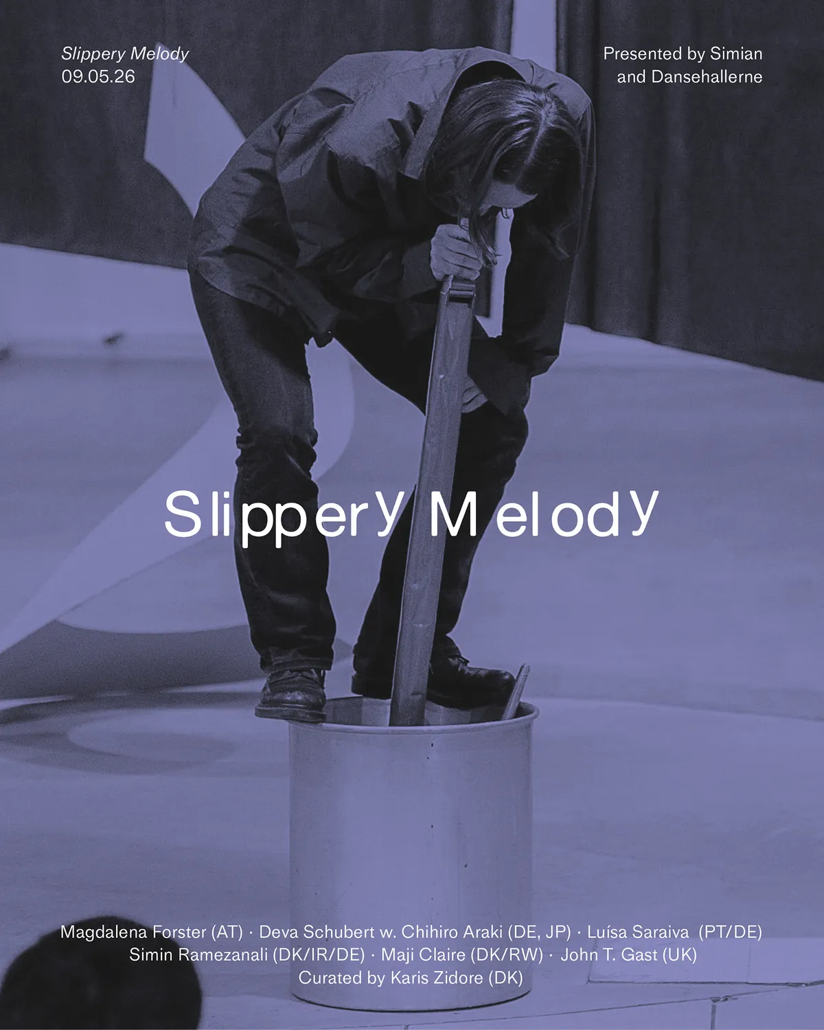 Simian & Dansehallerne present: Slippery Melody event poster