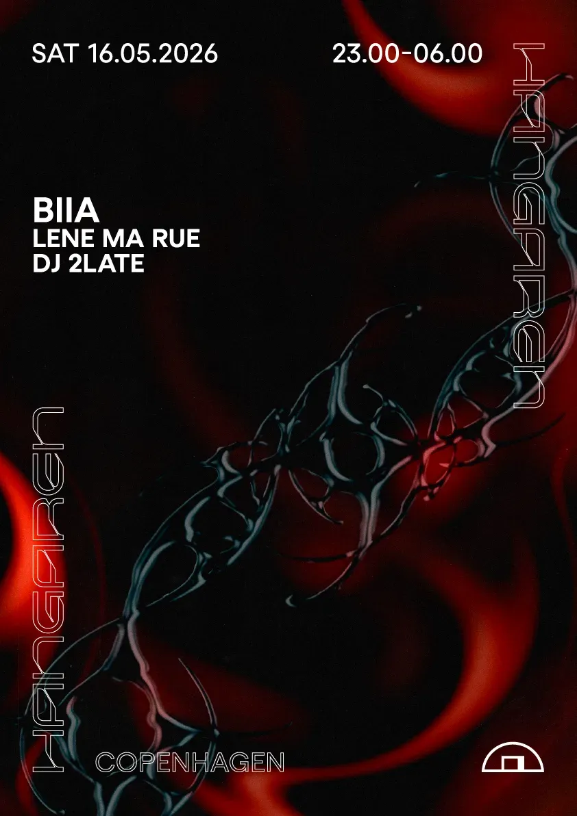 BIIA, Lene Ma Rue, DJ 2LATE event poster