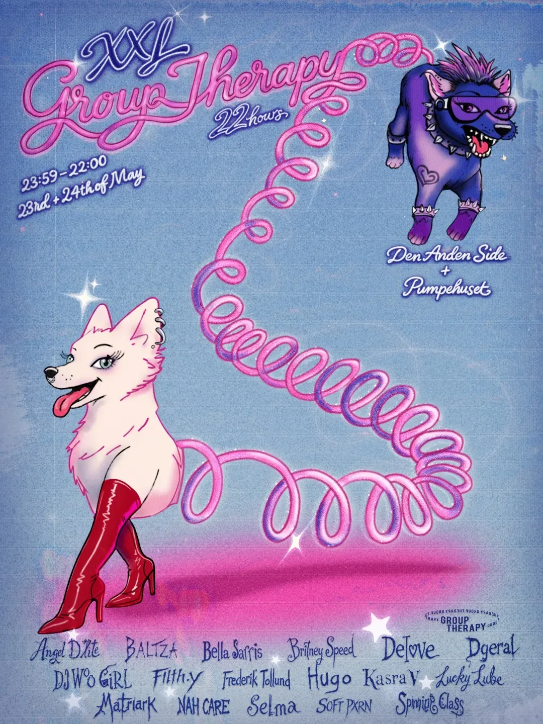 Group Therapy XXL & Pumpehuset event poster
