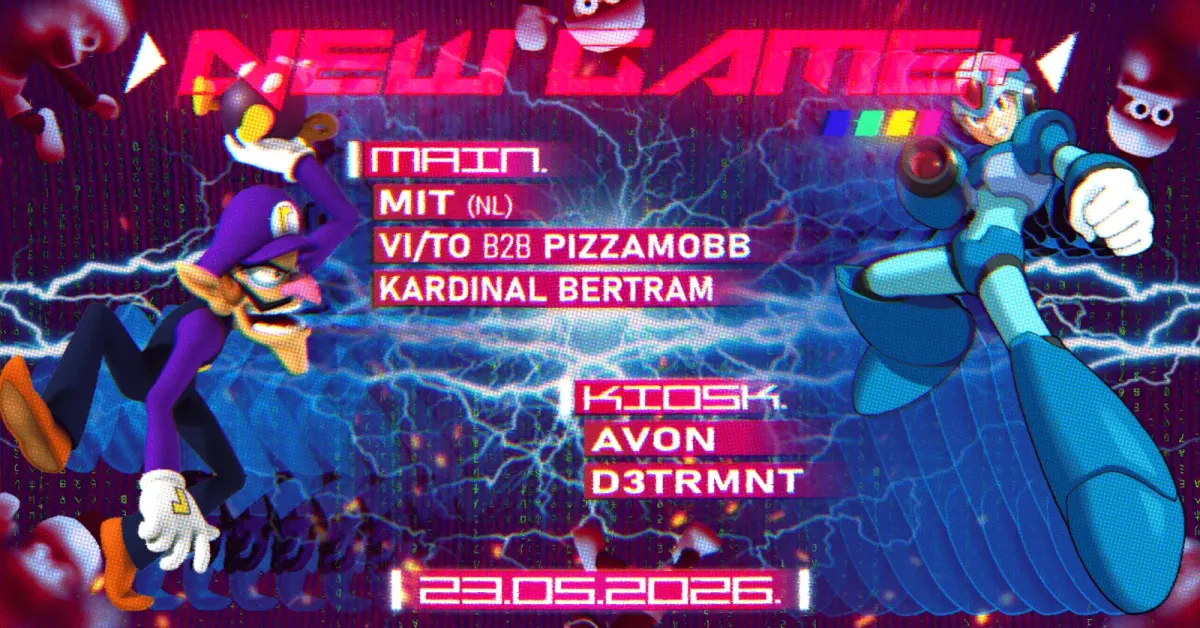 NEW GAME+ X MODULE // • MIT (NL) • event poster