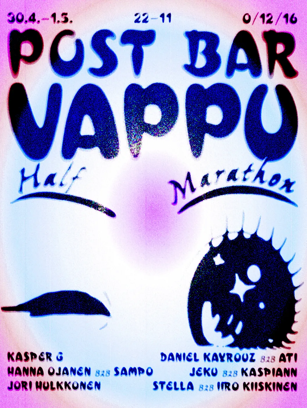 Post Bar – Vappu Half Marathon event poster