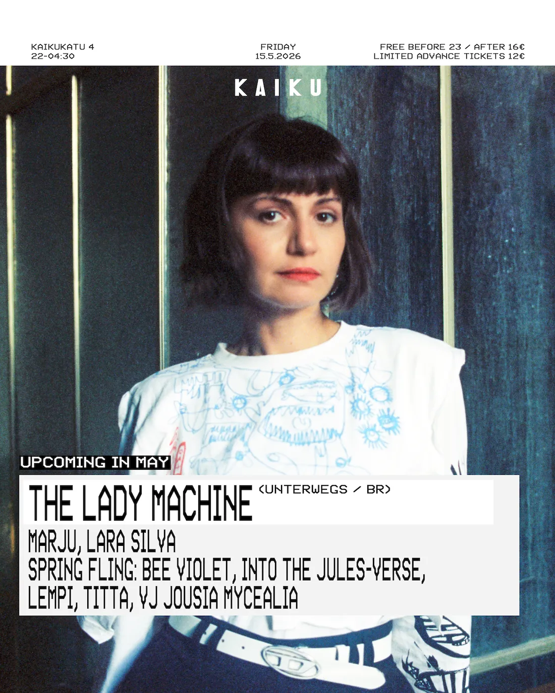 Kaiku presents: The Lady Machine event poster