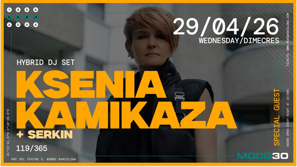 Ksenia Kamikaza + Serkin event poster