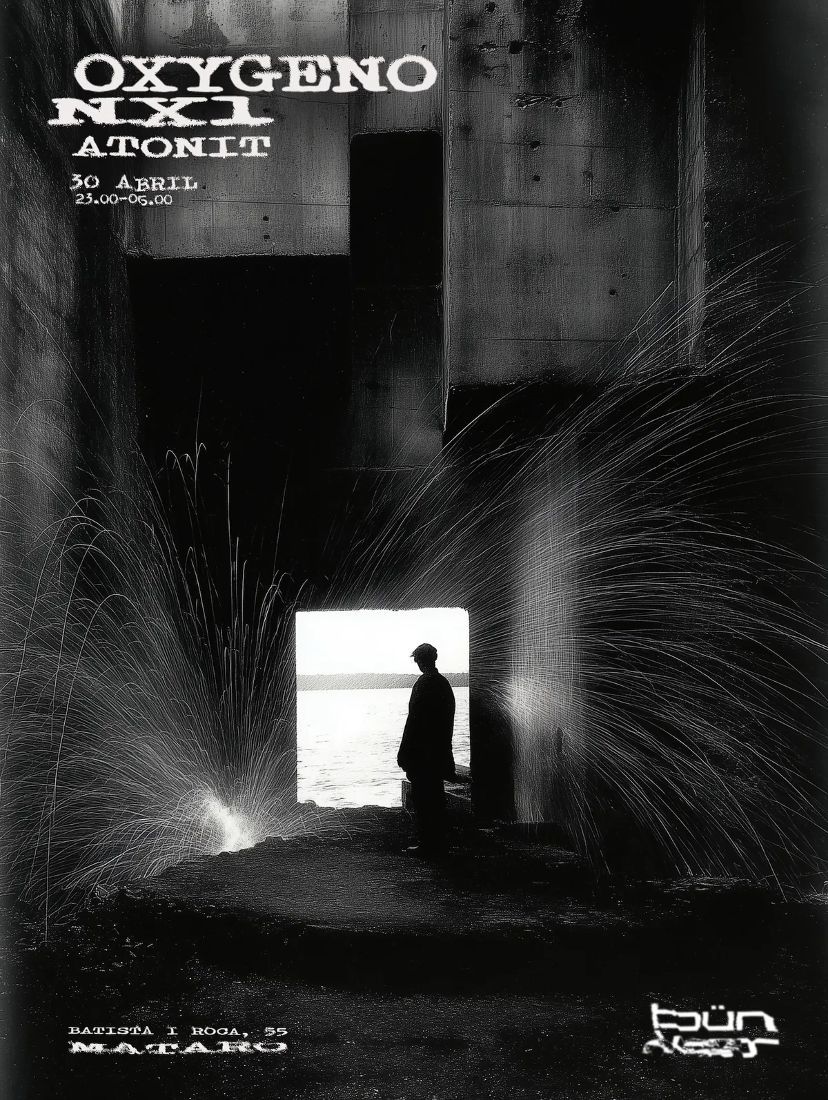 Bünker XIV · Oxygeno, NX1, Atonit event poster