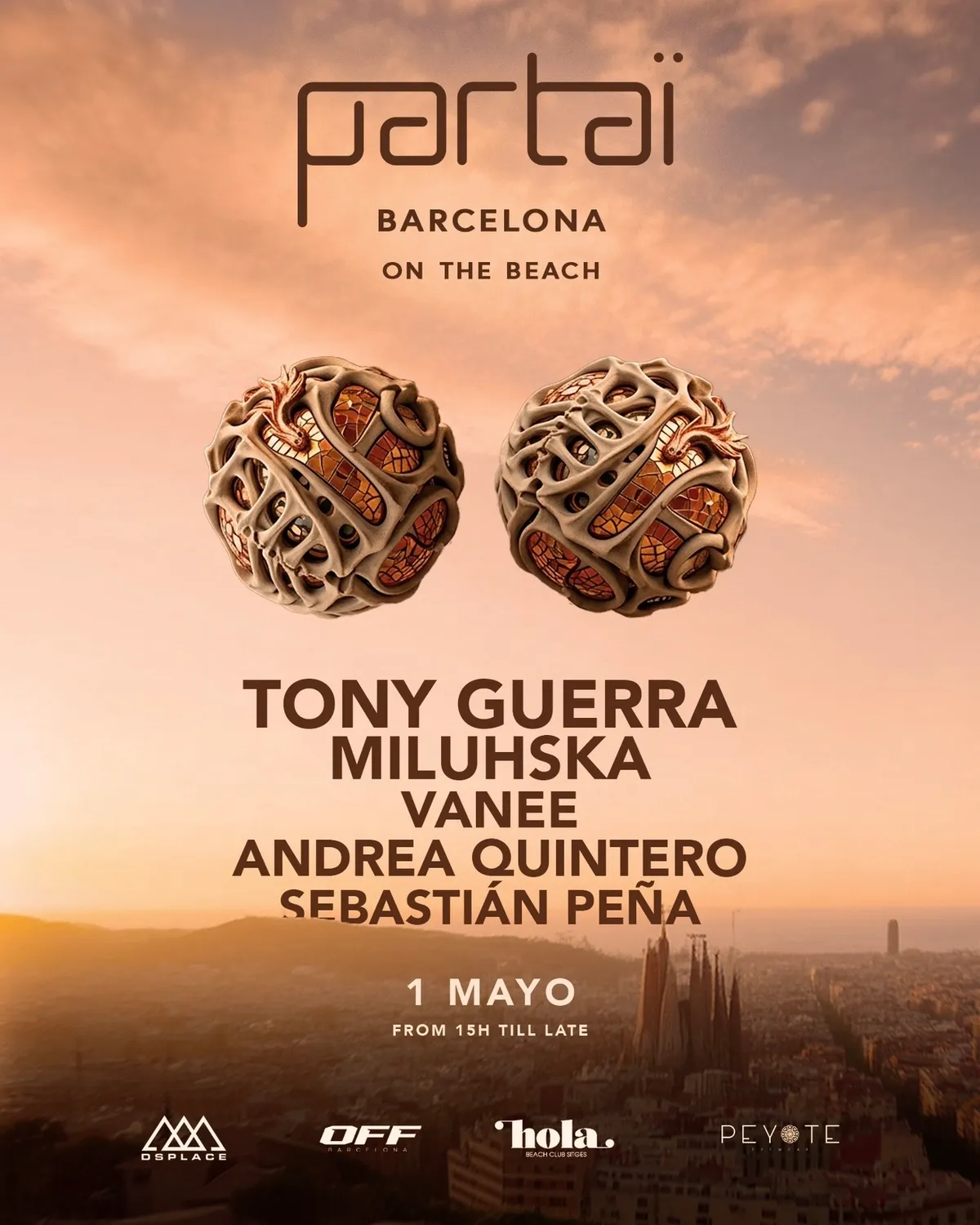 PARTAÏ on the beach event poster