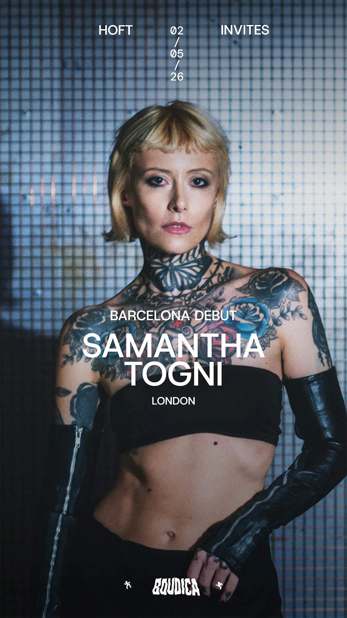 HOFT invites BOUDICA with Samantha Togni event poster