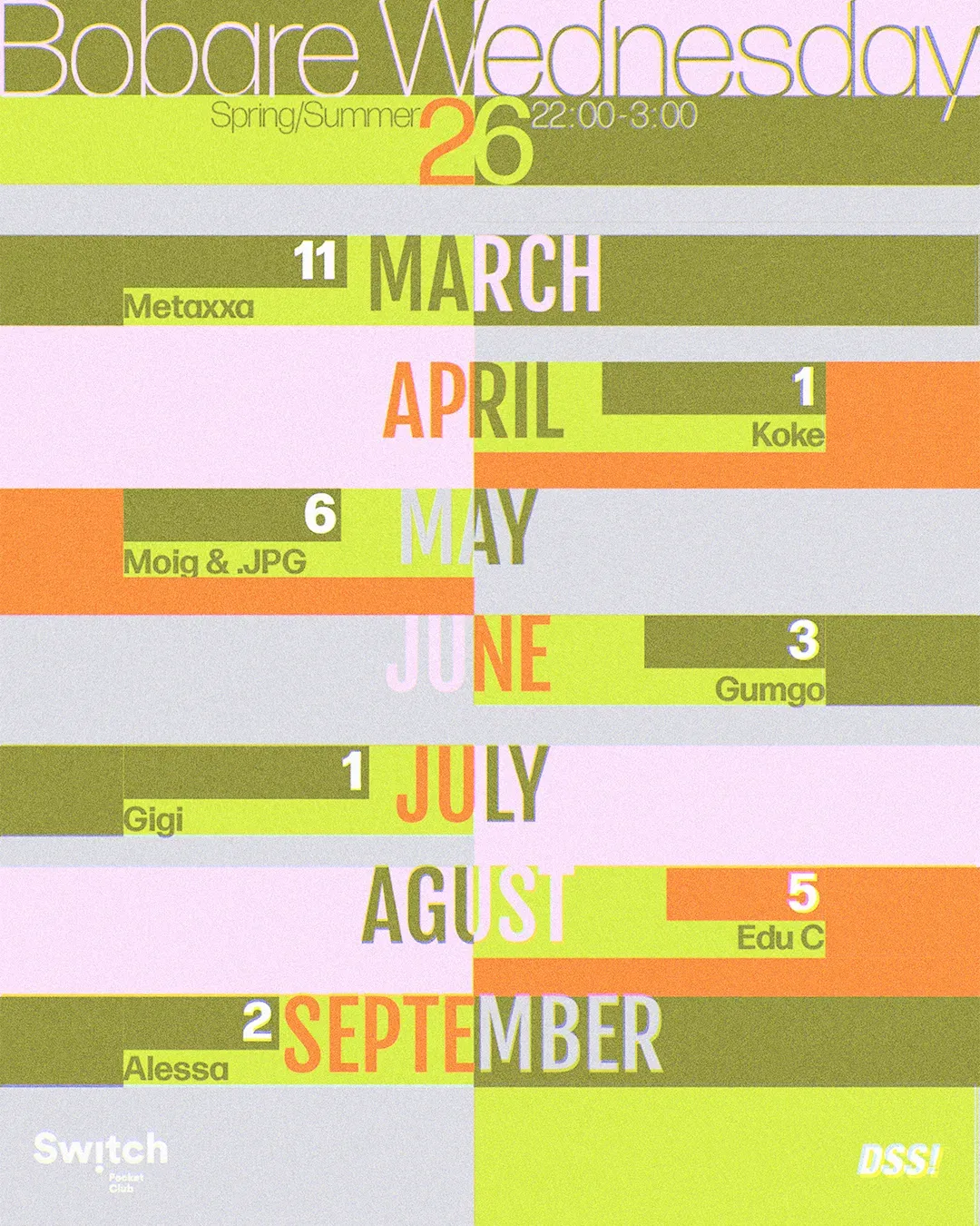 Bobare Wednesday: Moig & .JPG event poster