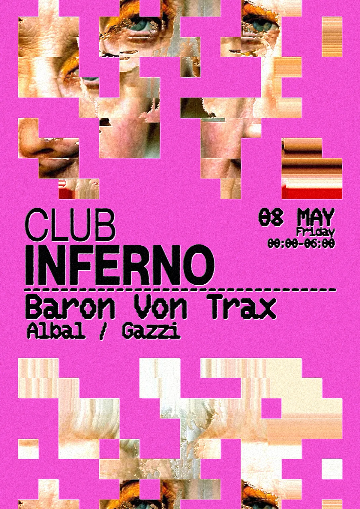 Club Inferno x Baron Von Trax event poster