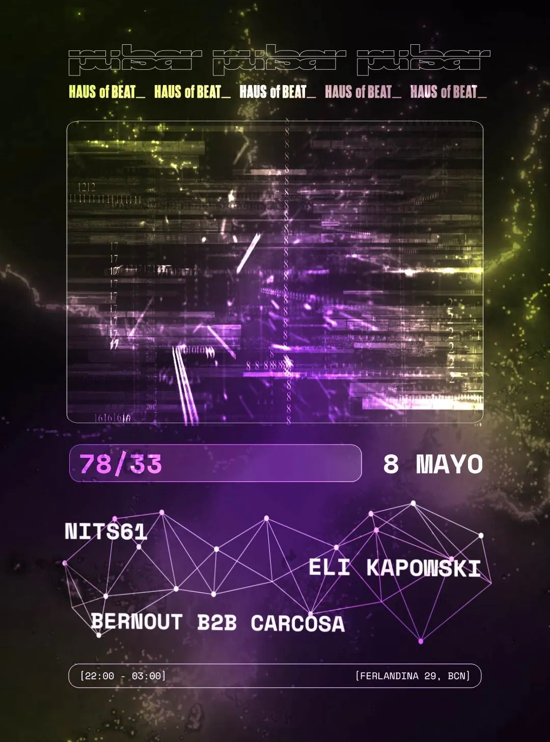 pulsar x Haus Of Beat event poster