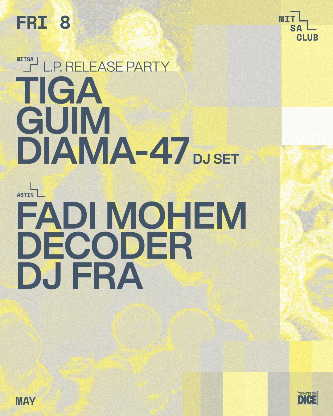 L.P. Release Party: Tiga · Guim · DIAMA-47 dj set / Fadi Mohem · Decoder · Dj Fra event poster
