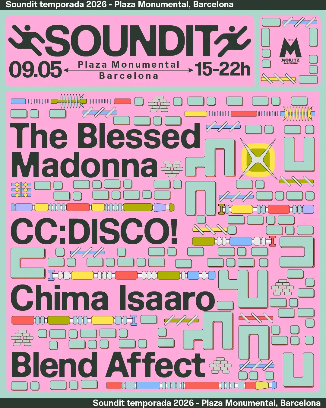 SOUNDIT Plaza: The Blessed Madonna, CC:DISCO!, Chima Isaaro, Blend Affect event poster