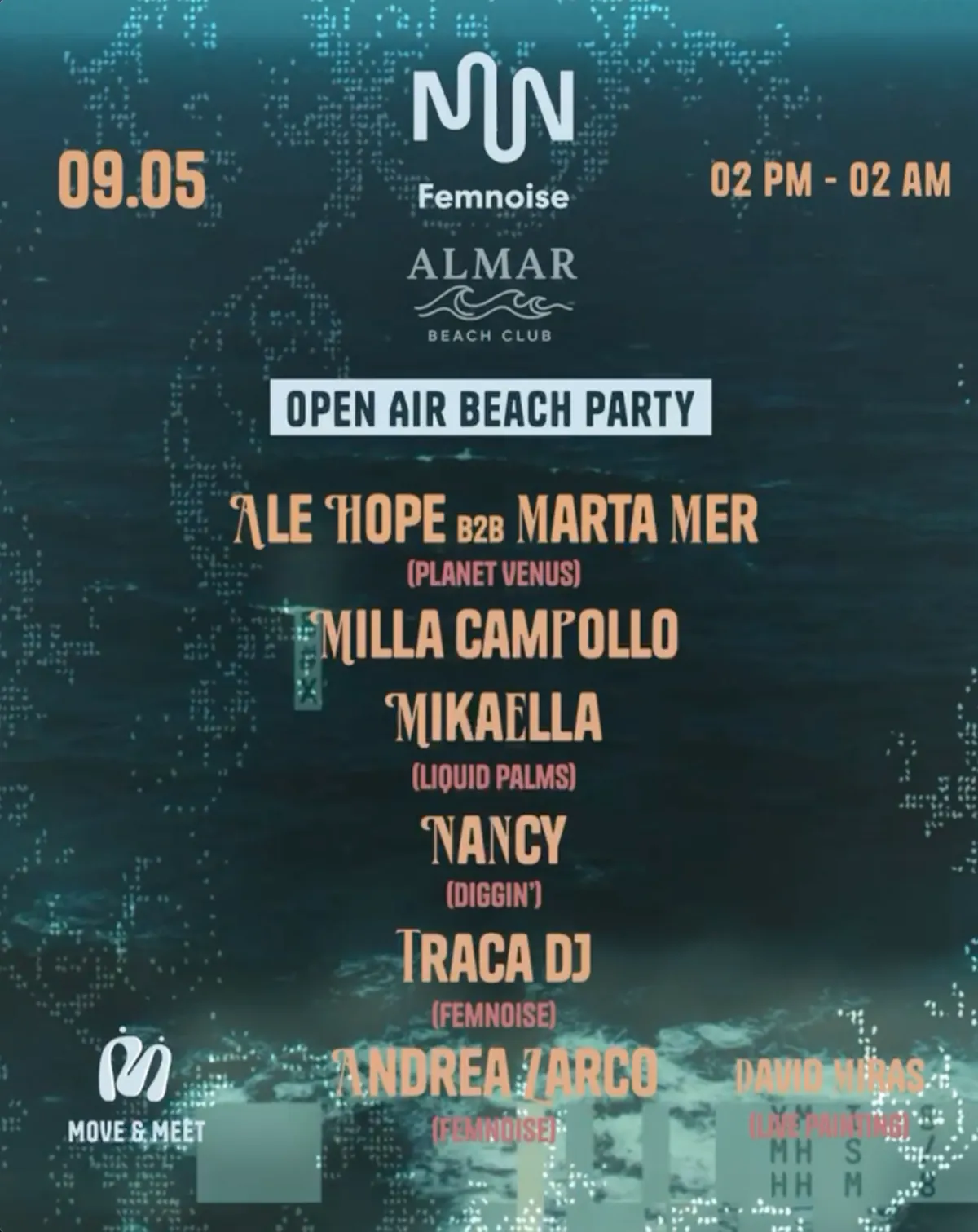 Femnoise Open Air Beach Party event poster