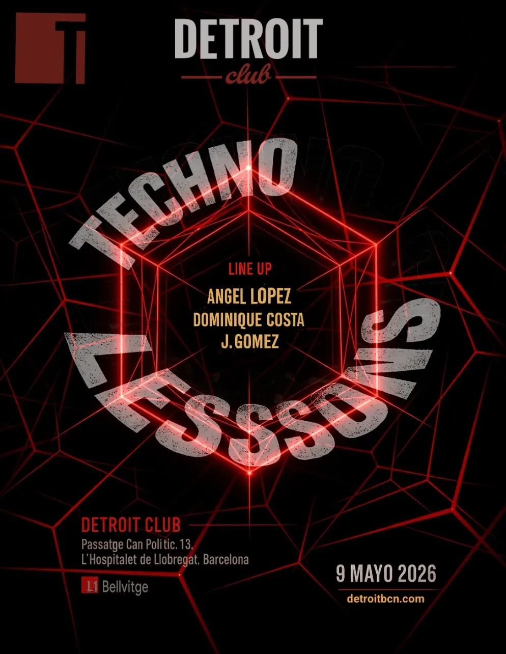 DETROIT CLUB presents: TECHNO SESSIONS / 50 Tickets Gratuitos event poster