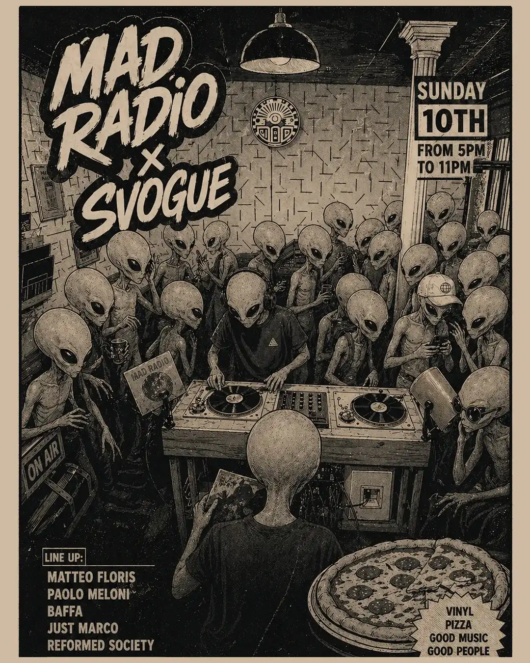 Mad Radio x Svogue Takeover event poster