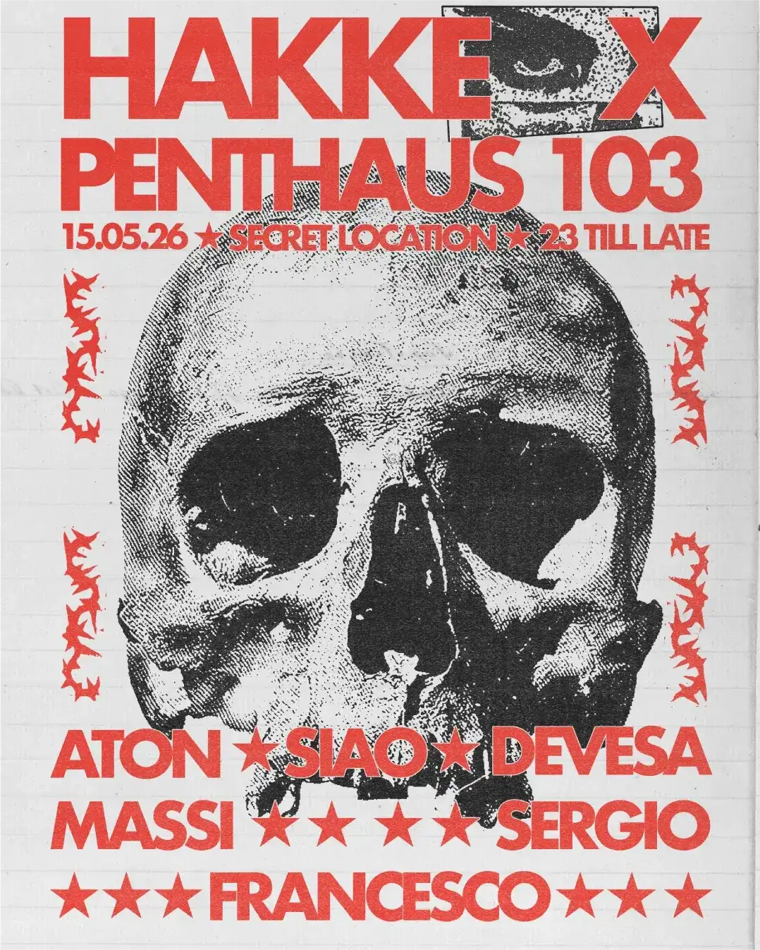 Hakke x Penthaus 103 event poster