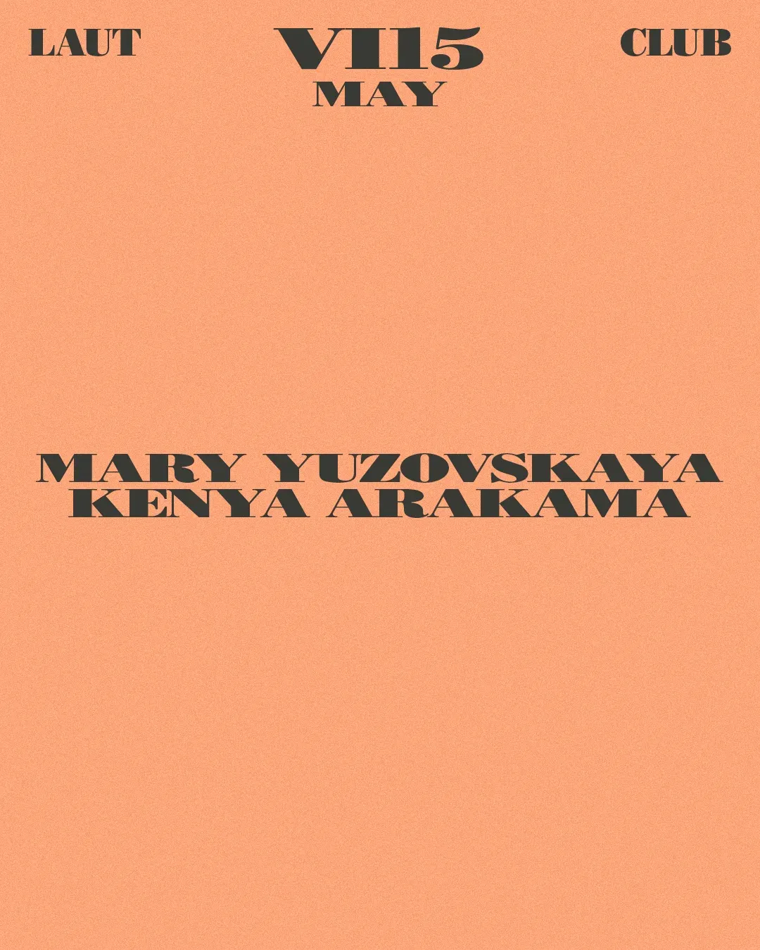 Mary Yuzovskaya + Kenya Arakama event poster