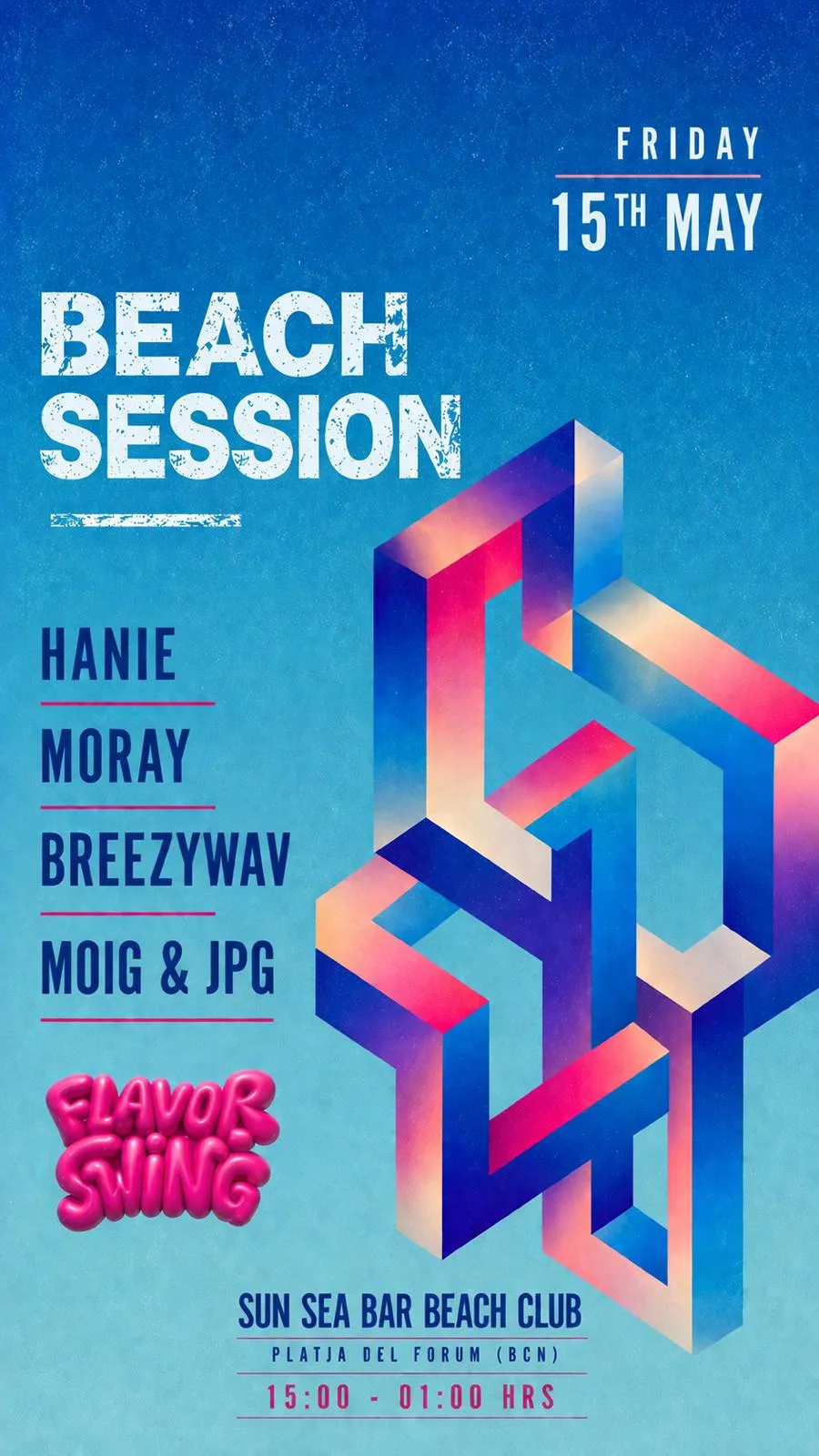 FLAVOR SWING - BEACH SESSION event poster