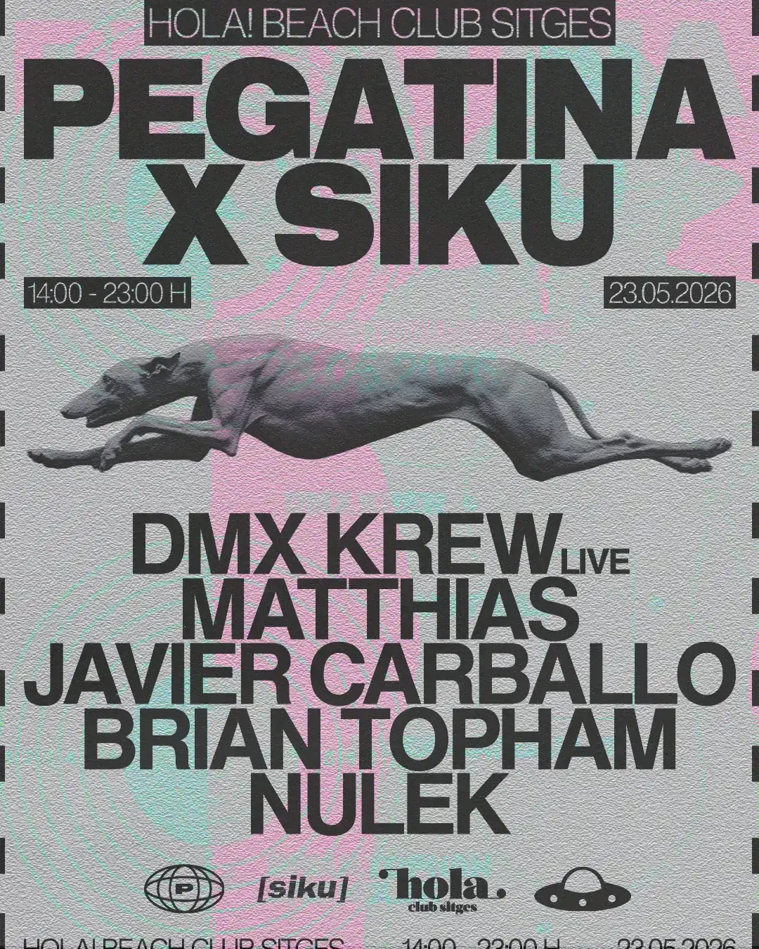 Pegatina x Siku at Hola Beach Club pres. DMX Krew live + Matthias event poster
