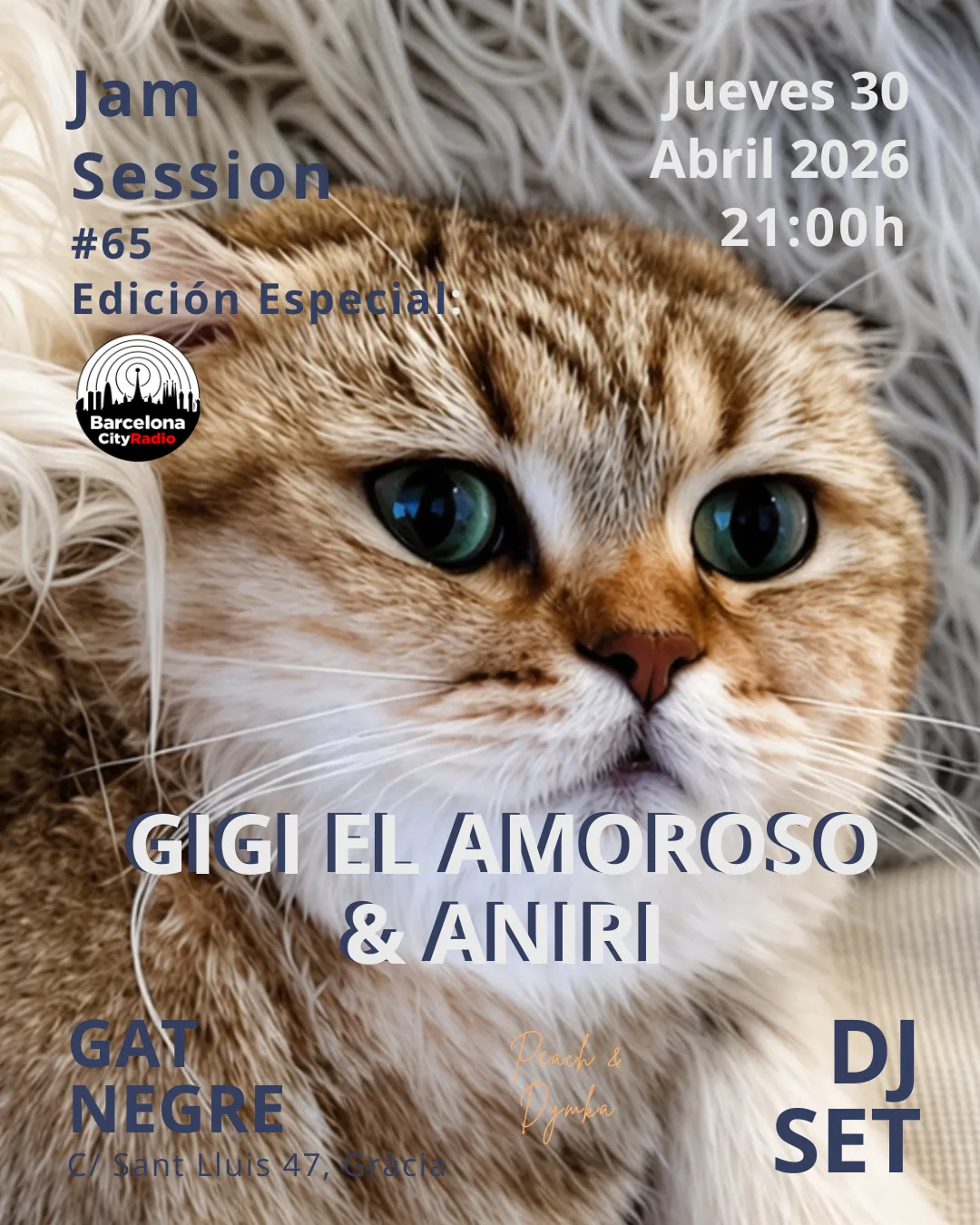 GIGI EL AMOROSO & ANIRI - Dj Set - Jam Session 65 - FREE event poster