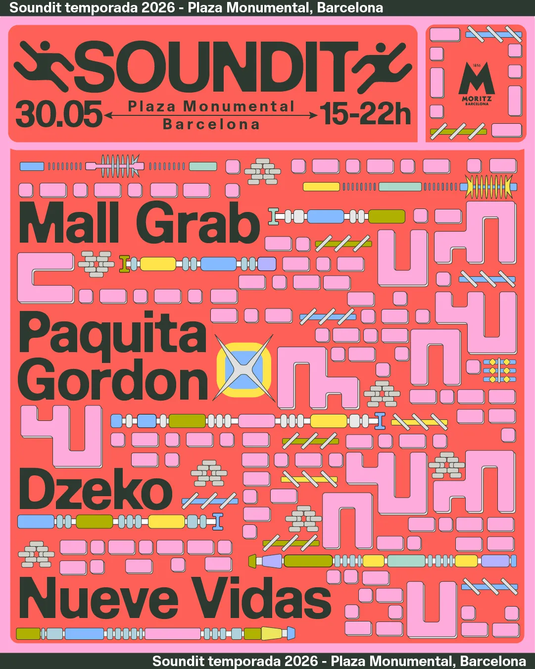 SOUNDIT Plaza: Mall Grab, Paquita Gordon, Dzeko, Nueve Vidas event poster
