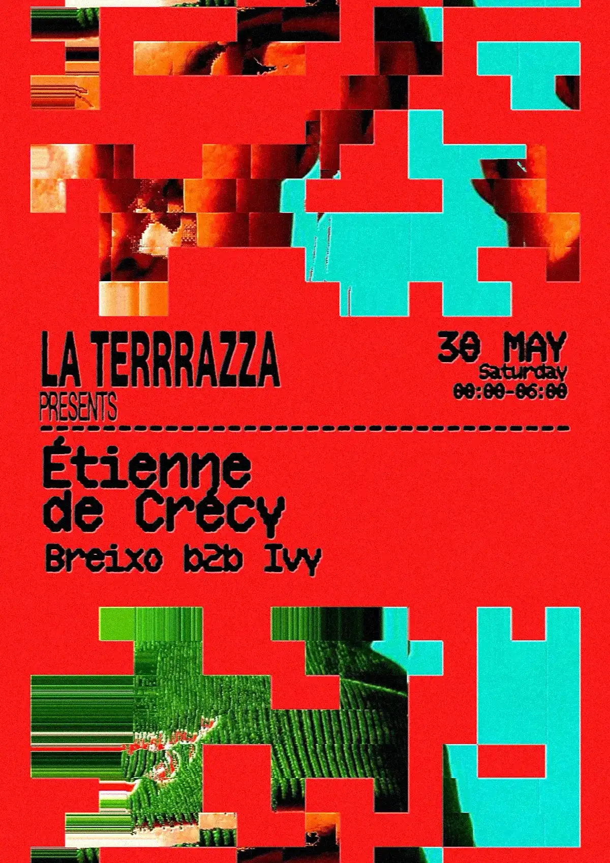 Saturrrnight x Étienne de Crécy event poster