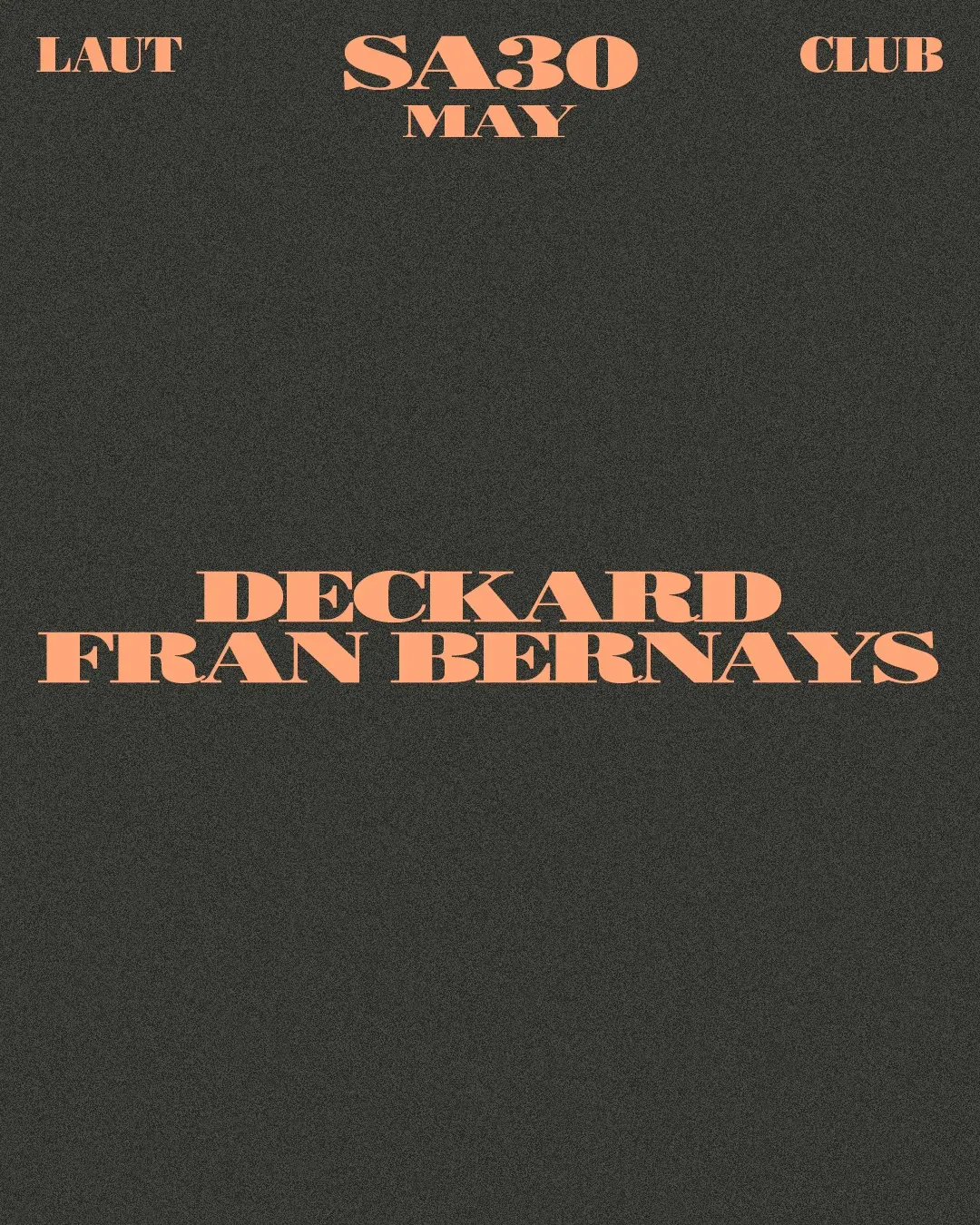 Deckard + Fran Bernays event poster