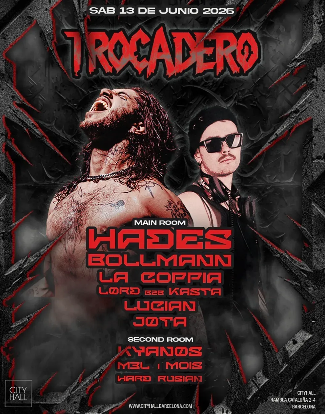 Trocadero in City Hall pres: Hades event poster