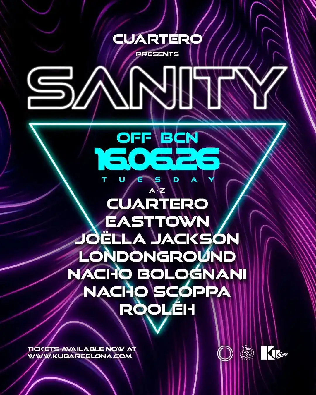 SANITY OFF BCN presents: Cuartero, Easttown, Joëlla Jackson, LondonGround... and many more event poster