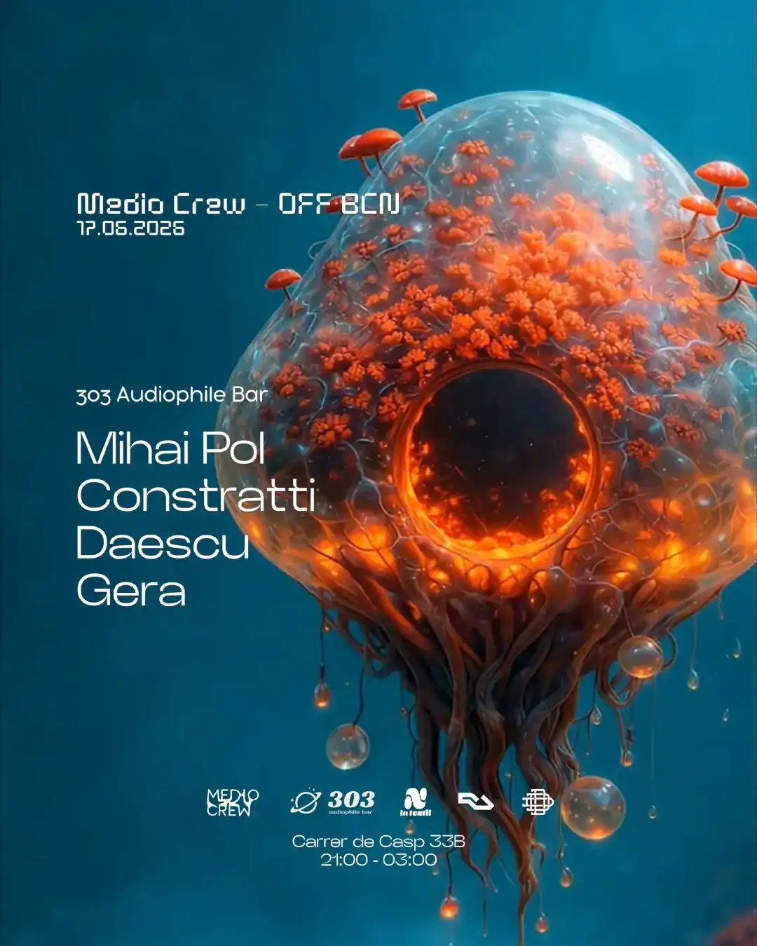 Medio Crew presents Mihai Pol & Constratti - OFF BCN edition event poster