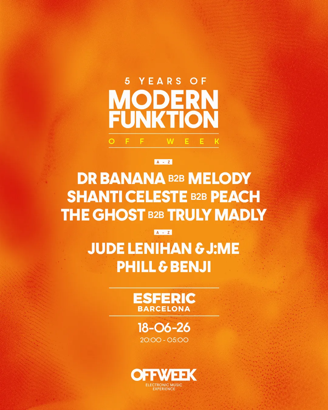 Modern Funktion at OFFWEEK Barcelona - Esferic Bcn event poster