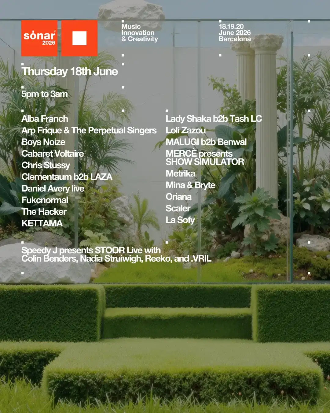 Sónar 2026 - Thursday event poster